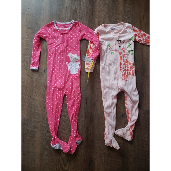 3T Toddler Spring Pair Of 1 Pc Footed Pjs - Picture 1 of 3
